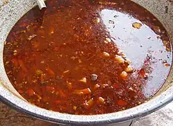 Bográcsgulyás - Goulash in a cauldron
