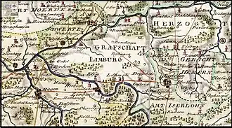 County Limburg on the river Lenne