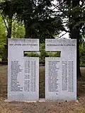 Memorial to the bombing victims at the Goethestraße cemetery in Potsdam-Babelsberg