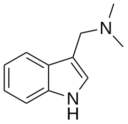 Chemical structure of gramine