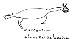 Mark: Unknown. Mescouadoué signed for Abenaki of Acadia.