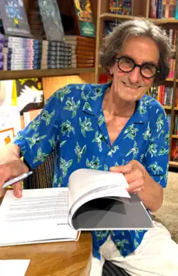 Greg Weight, signing books in Sydney, 2025.