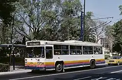 A MASA/Toshiba trolleybus in Guadalajara