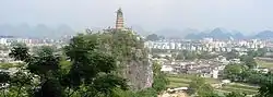 Aerial view of Guilin, Guangxi, China