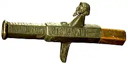 The Mörkö gun is an early Swedish firearm discovered by a fisherman in the Baltic Sea at the coast of Södermanland near Nynäs in 1828. It has been dated to ca. 1390.