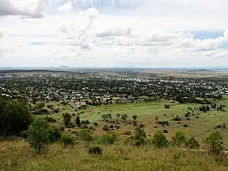Gunnedah viewed from Mount Porcupine