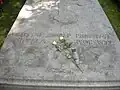 Close-up of the grave of Prince Gustaf Adolf and Princess Sibylla
