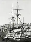 Hibernia in drydock at Malta, c. 1860