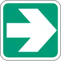 This way (supplementary information sign)