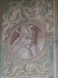 Hagen from the Nibelungenlied, fresco detail from the colonnade