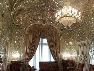 Ayeneh-kari in the Mirror Hall of the Green Palace