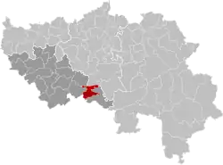Location of Hamoir in the province of Liège