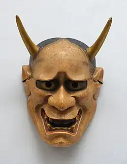 hannya (Chūnari) mask at the Tokyo National Museum. Edo period, 1600s or 1700s.