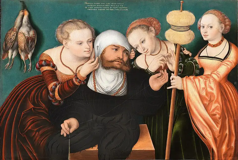 Hercules at the Court of Omphale, 1537, now at the Thyssen-Bornemisza Museum in Madrid