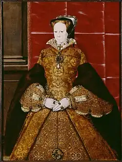 Mary in an ornate dress