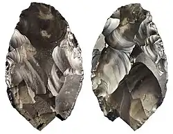 The Happisburgh Handaxe, flint. 12.2 × 7.8 cm.