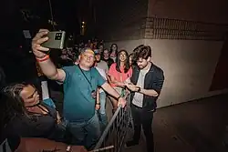 Harry Miree signs autographs after the mockingbird & THE CROW Tour on April 20, 2023 at Soldiers & Sailors Memorial Auditorium in Chattanooga, TN