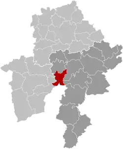 Location of Hastière in Namur province
