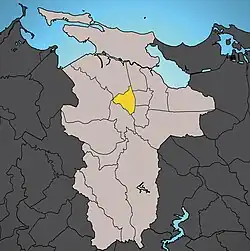 Location of Hato Rey Sur shown in yellow