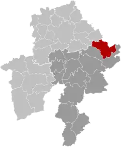 Location of Havelange in Namur province