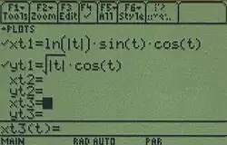 Parametric equation of heart curve on TI-89 graphing calculator