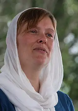 Dale performing in historical costume