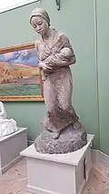 The statue "Forladt" in Vejen Kunstmuseum.