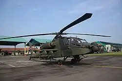 AH-64E Apache Helicopter of the Indonesian Army Aviation Center.