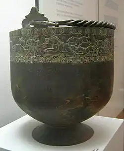 Roman bronze situla from Germany, 2nd–3rd century