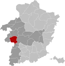 Location of Herk-de-Stad in Limburg
