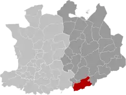 Location of Herselt in the province of Antwerp