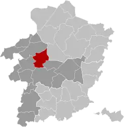 Location of Heusden-Zolder in Limburg