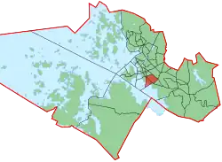 Position of Hietalahti within the City of Vaasa