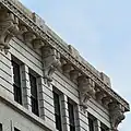 Cornice along the top of the Holland Building in Springfield, MO. (ca. 2025)