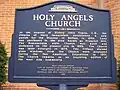 Plaque outside the church