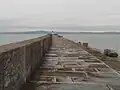End of the breakwater and lighthouse.
