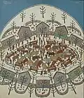 Fair, 1969 tempera on hardboard, 70x50cm MNMA, Jagodina