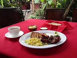 Image 56A Honduran breakfast (from Honduran cuisine)