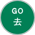Manually operated temporary ʻGoʼ sign