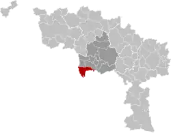 Location of Honnelles in Hainaut