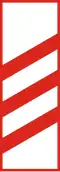 A-046 Countdown beacon to railroad crossing on right side of road (150 meters to crossing)
