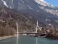 Hungerburgbahn crossing the Inn River in Hungerburg.