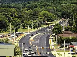 Governors Drive as it starts to head up Monte Sano Mountain