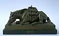 Hvilende islandsk lasthest, bronze, 1904