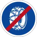 End of tyre chain usage