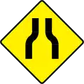 W 071 Road Narrows on Both Sides