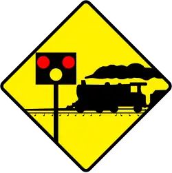 W 120 Level Crossing With Flashing Red Signals