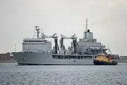 Aditya departing Portsmouth Naval Base, United Kingdom, 20 June 2009.
