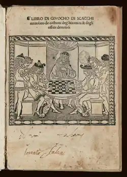 Image 37Book of the customs of men and the duties of nobles or the Book of Chess (1473) (from Chess in the arts)
