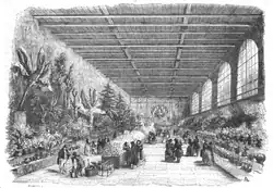 Botanic exhibition in the Orangerie du Sénat in 1843.